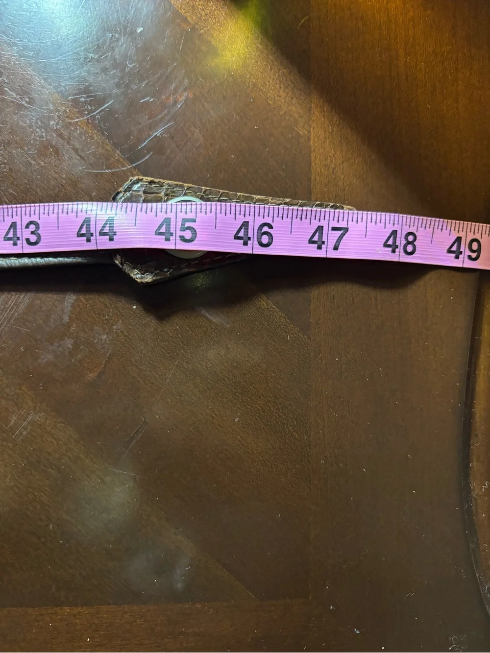 Vintage Jeweled Leather Belt Statement Rhinestone Buckle Boho Western 46